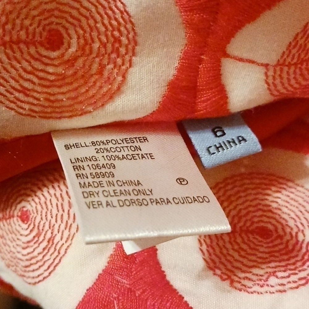 Antonio Melani fully lined Orange and white skirt - Picture 3 of 11